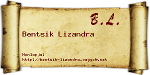 Bentsik Lizandra névjegykártya